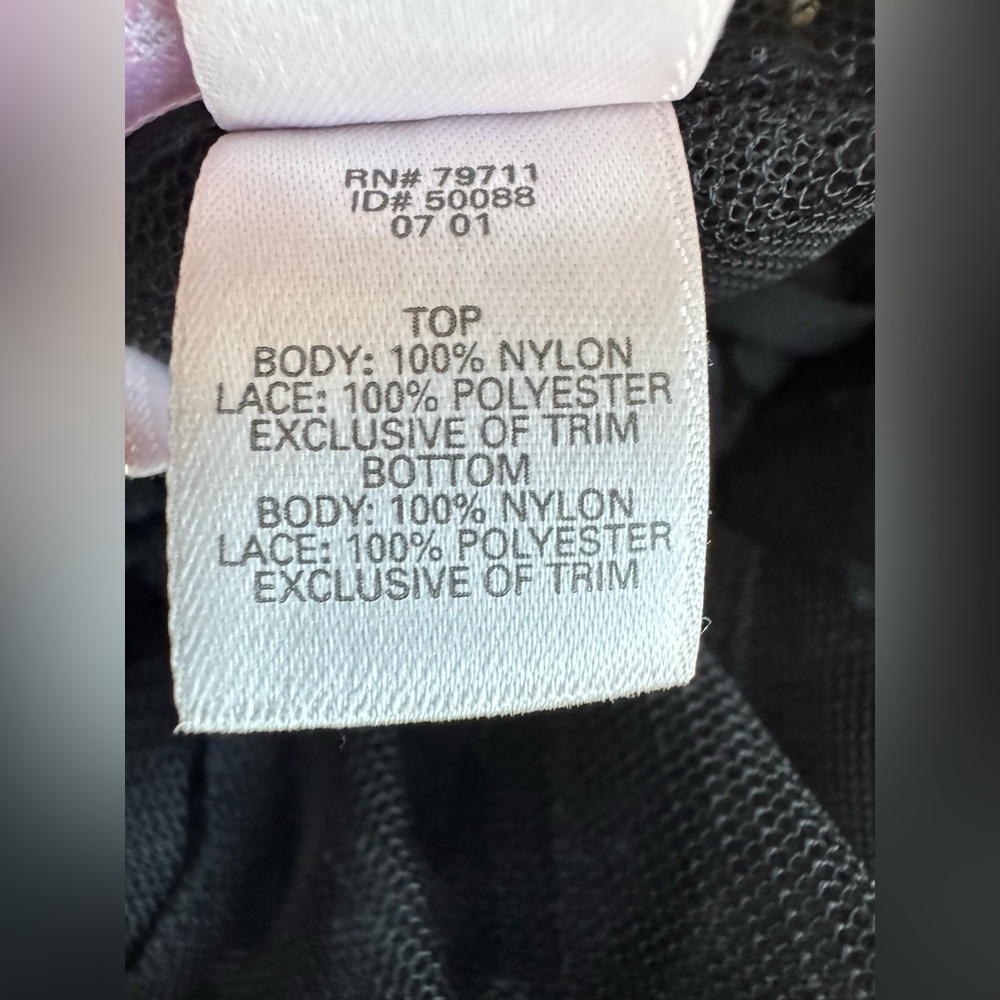 Victoria's Secret Y2K Black Sheer Lace Baby Doll Chemise - Picture 5 of 6